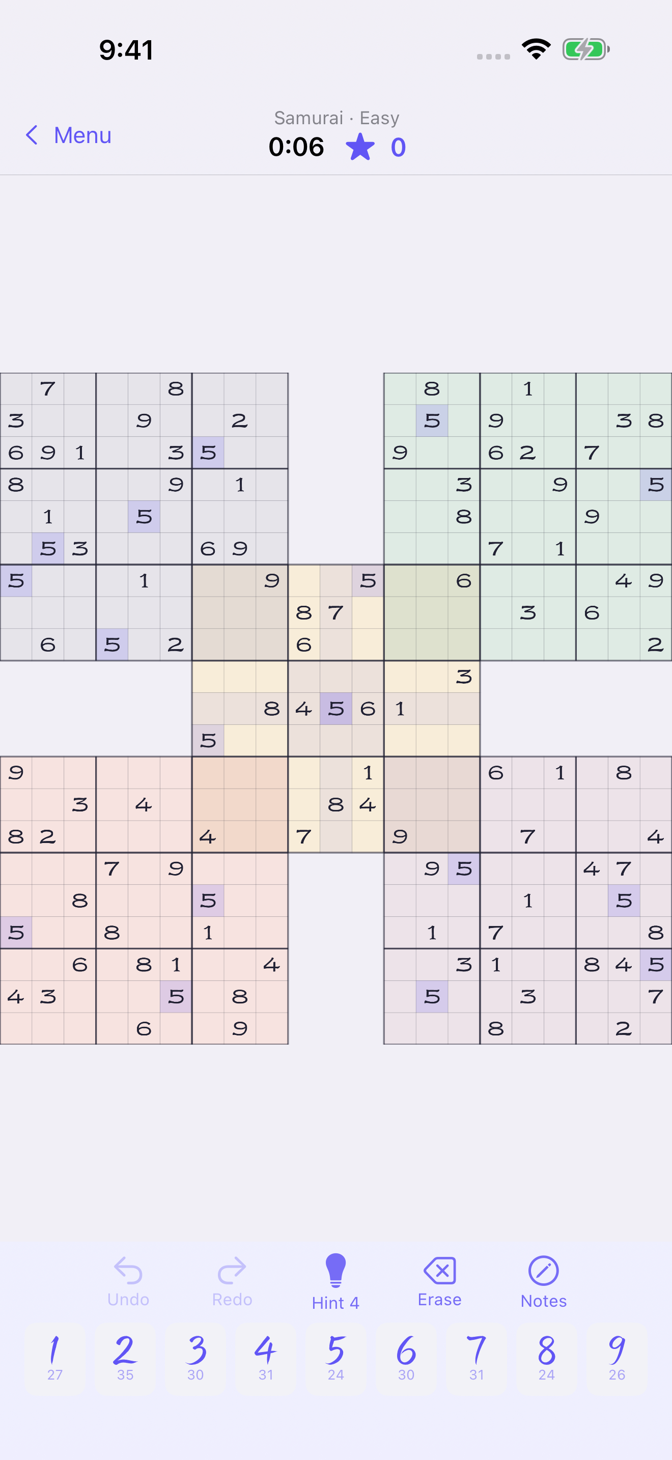 Schema Samurai in gioco